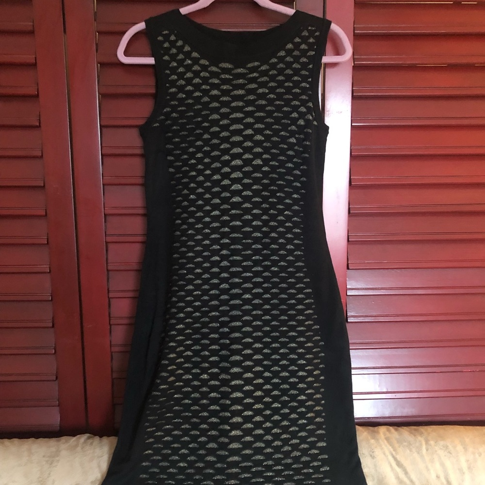 Black and gold sheath dress, brand new with tags